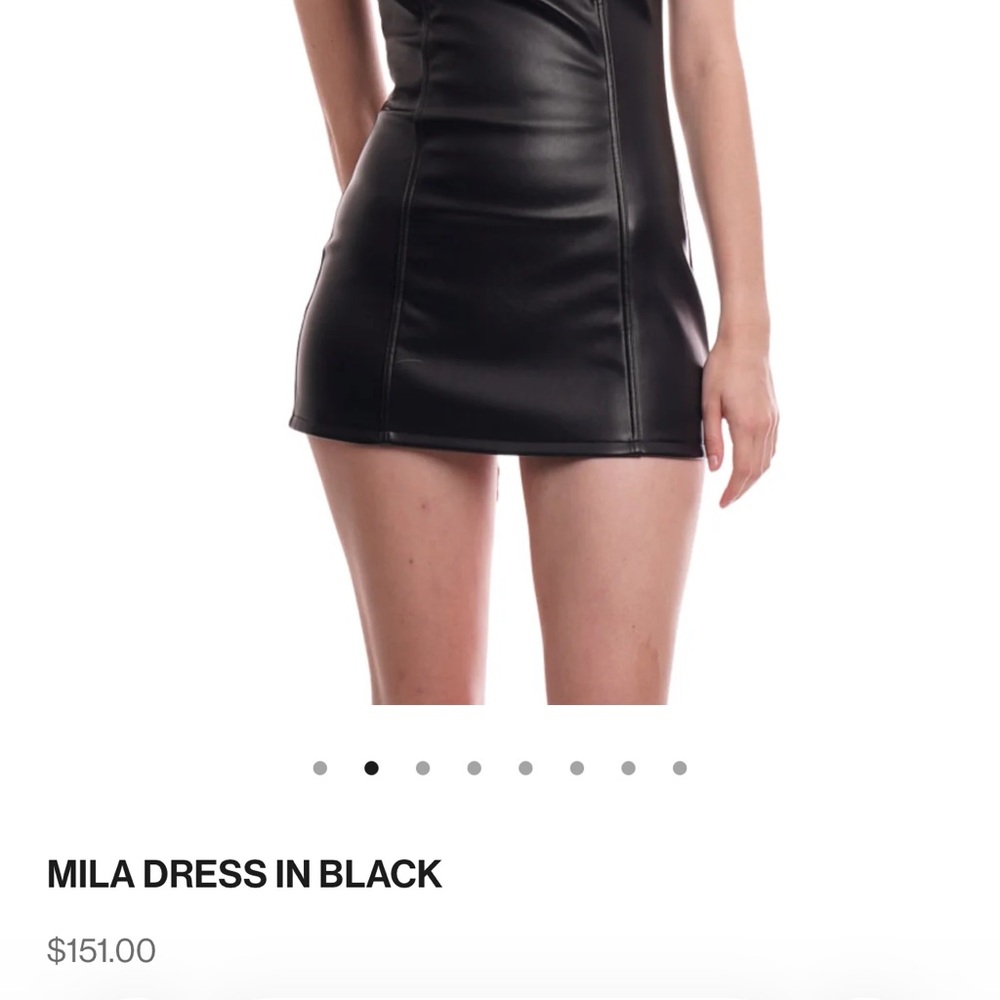 Black Halter Mini Dress - Picture 3 of 7